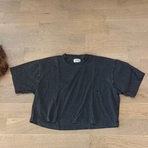 Joah Brown Black Cropped Tee